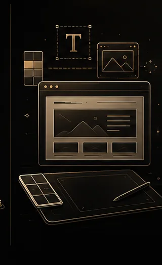 Illustration: designing interface mockups